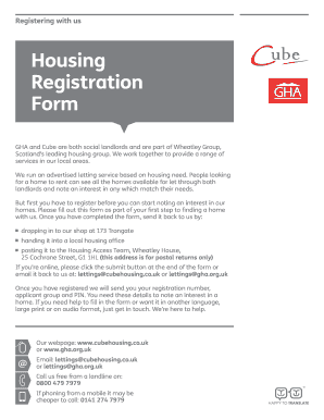 Housing Registration Form