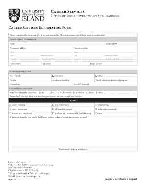 Career Services Information Form
