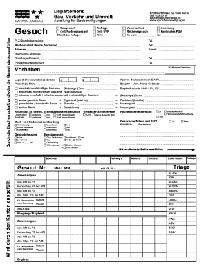 Gesuch um Baubewilligung
