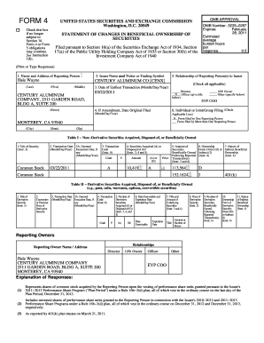 Form 4 Statement of Changes in Beneficial Ownership