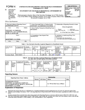 Form 4 Statement of Changes in Beneficial Ownership