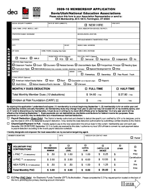 2009-10 Membership Application