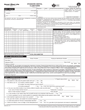 Canadian Dental Claim Form