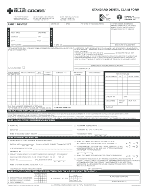 Standard Dental Claim Form