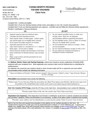 Flexible Benefits Program Claim Form