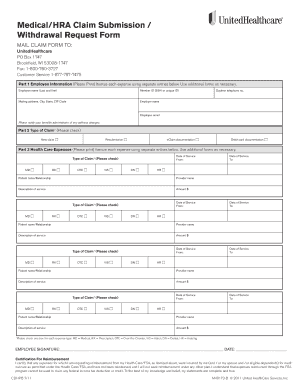 UnitedHealthcare Medical/HRA Claim Submission Form
