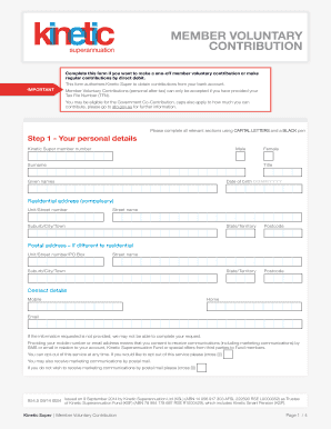 Member Voluntary Contribution Form