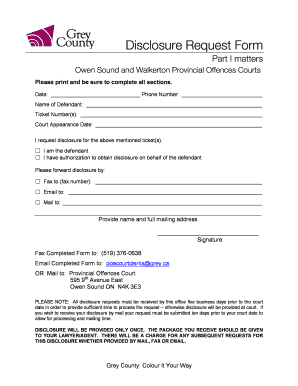 Disclosure Request Form