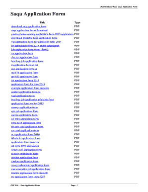 Fillable Online Saqa Application Form - bodoomagzcom Fax Email Print ...