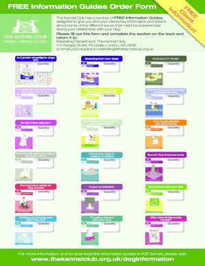 The Kennel Club Information Guides Order Form