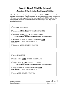 middle school detention assignments