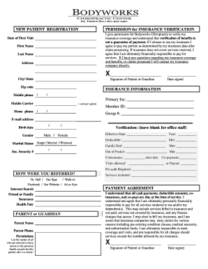 New Patient Registration and Insurance Verification Form