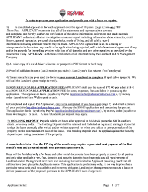 Florida Rental Application Form