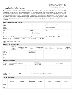 Employment Application Form