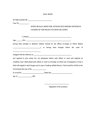 Bail Bond for Court Attendance