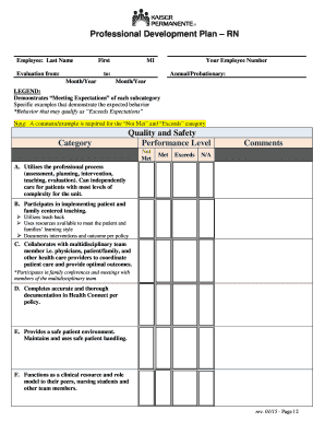 Professional Development Plan for Registered Nurses