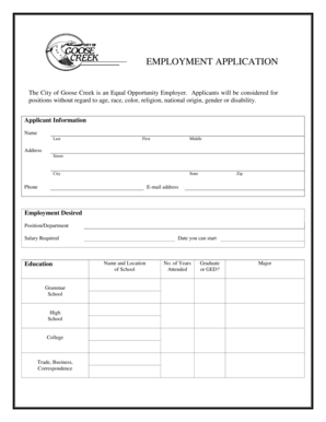 Employment Application