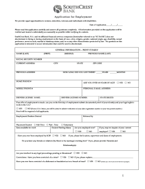 Application for Employment