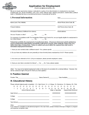 Application for Employment