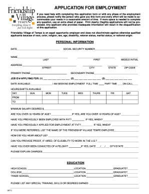 Employment Application Form