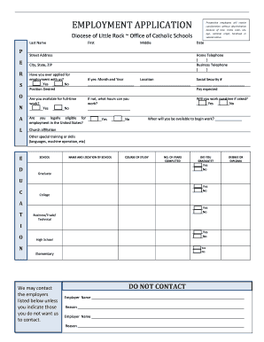 Employment Application Form