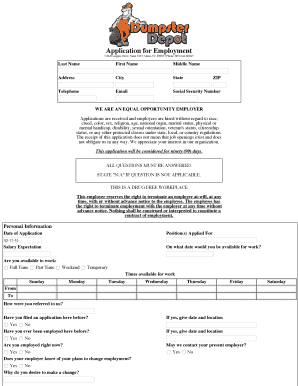 Application for Employment