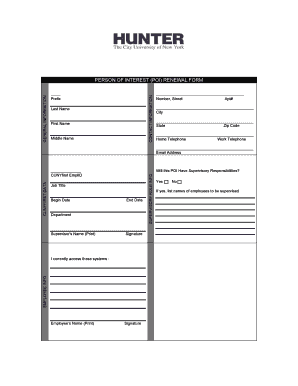 Person of Interest Renewal Form