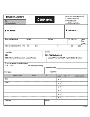 DeltaCare USA Enrollment Form