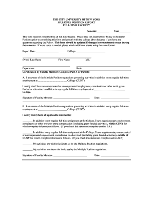 CUNY Multiple Position Report