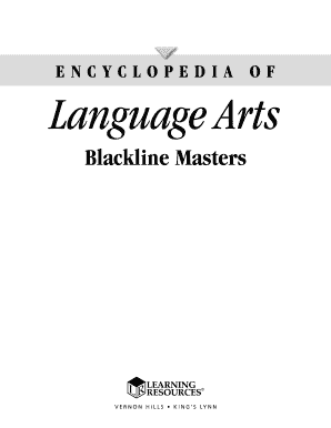 Language Arts Blackline Masters