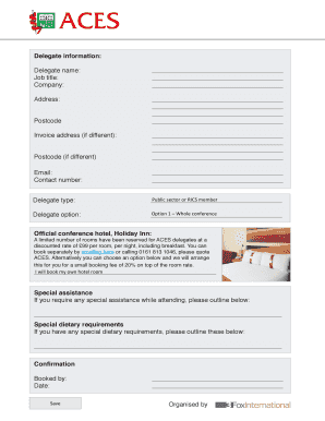 Delegate Information Form