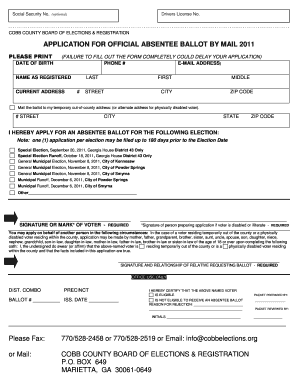 Georgia Absentee Ballot Application