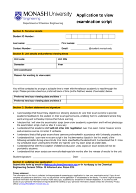 Monash University Exam Script Viewing Application