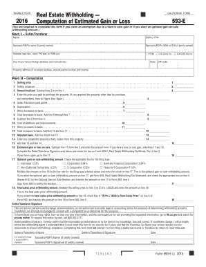 California Real Estate Withholding Form 593-E