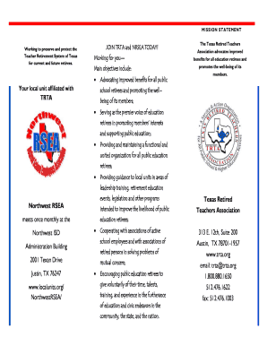 Texas Retired Teachers Association Membership Form