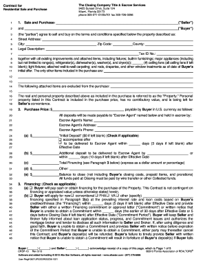 Florida Residential Purchase Agreement