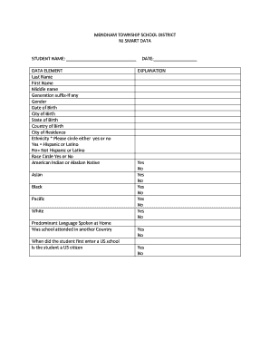 Student Information Form