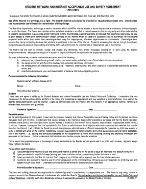 Student Network and Internet Acceptable Use and Safety Agreement