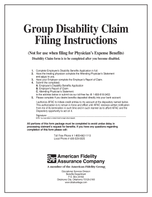 Group Disability Claim Form