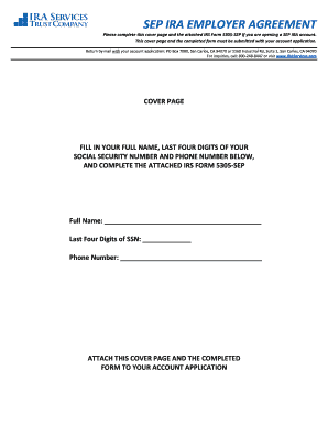 SEP IRA Employer Agreement