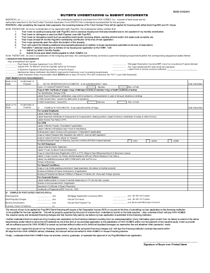 Buyer's Undertaking to Submit Documents