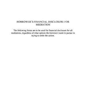 Foreclosure Mediation Financial Worksheet