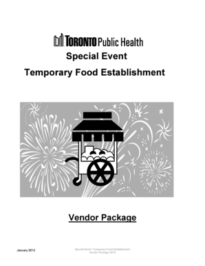 Temporary Food Establishment Application
