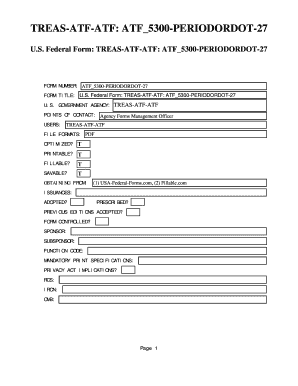 US Government Form Metadata Template