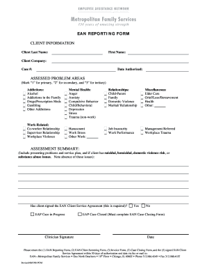 EAN Reporting Form
