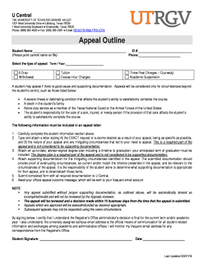 UTRGV Student Appeal Form