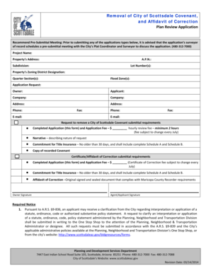 Affidavit of non operation - Removal of City of Scottsdale Covenant and Affidavit of - scottsdaleaz