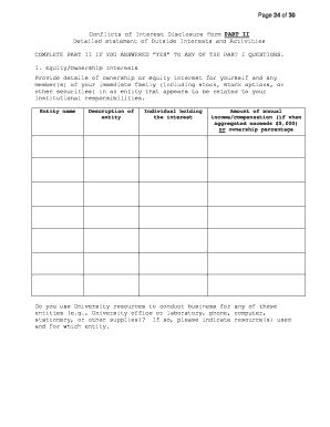 Conflicts of Interest Disclosure Form