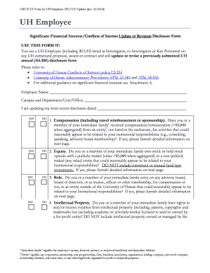 UH Employee SFI/COI Update Form