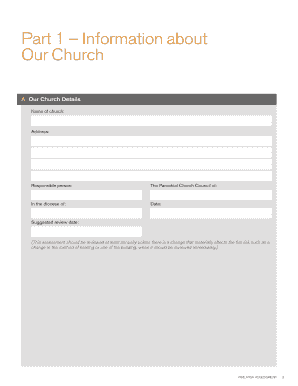 Church Fire Risk Assessment Form
